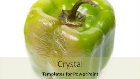  Presentation with white green - PPT layouts with rotten-green-bell-pepper-isolated background and a yellow colored foreground