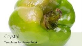 Presentation with fresh water splash green apple isolated white - Beautiful PPT theme featuring rotten-green-bell-pepper-isolated backdrop and a yellow colored foreground