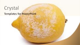  Presentation with mold - PPT theme featuring rotten-lemon-with-mold-isolated background and a lemonade colored foreground