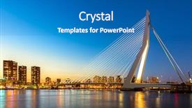  Presentation with erasmus - Amazing slide deck having rotterdam - erasmus bridge over the river backdrop and a teal colored foreground