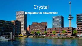  Presentation with tower - PPT theme enhanced with rotterdam-cityscape-and-nieuwe-maas background and a teal colored foreground