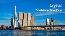  Presentation with erasmus - Audience pleasing slides consisting of rotterdam cityscape with erasmus bridge backdrop and a teal colored foreground
