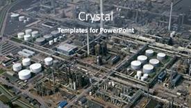  Presentation with petrochemical - Presentation design having rotterdam-holland-july-10-1997 background and a gray colored foreground