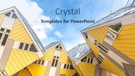  Presentation with house forest - Slide deck featuring rotterdam-netherlands-apr-7-cube background and a light blue colored foreground