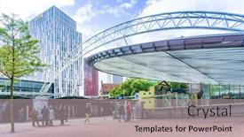  Presentation with dam - Beautiful slides featuring rotterdam-netherlands-august-10-2016 backdrop and a mint green colored foreground