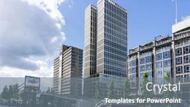  Presentation with dam - Slide set with rotterdam-netherlands-august-10-street background and a gray colored foreground