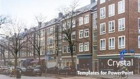  Presentation with dam - Cool new theme with rotterdam-netherlands-february-7-2017 backdrop and a gray colored foreground