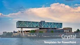  Presentation with historical building - PPT theme consisting of rotterdam-netherlands-may-11-2017 background and a gray colored foreground