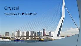  Presentation with erasmus - Presentation theme having rotterdam-netherlands-september-09-view background and a teal colored foreground