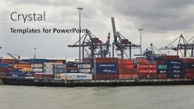  Presentation with shipping - PPT layouts featuring rotterdam-the-netherlands-circa-2019 background and a light gray colored foreground