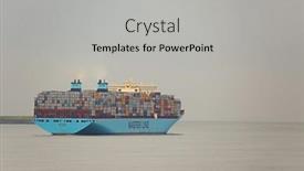  Presentation with container port - Beautiful PPT layouts featuring rotterdam-the-netherlands-september-22 backdrop and a light gray colored foreground