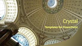  Presentation with congress - PPT layouts consisting of rotunda ceiling in the reading room on the library of congress in washington dc background and a tawny brown colored foreground