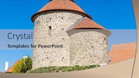  Presentation with holy - Theme having rotunda-of-the-holy-catherine background and a soft green colored foreground