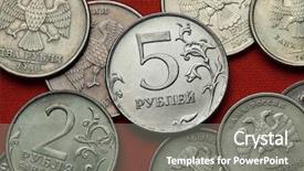  Presentation with world war 1 russia - Audience pleasing slide deck consisting of rouble - coins of russia russian five backdrop and a gray colored foreground
