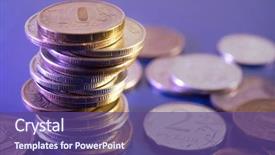  Presentation with education russian languages - PPT theme having rouble - russian rubles macro stack background and a violet colored foreground