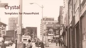  Presentation with seattle - Slide set consisting of roud person - seattle usa - circa 1982 background and a cream colored foreground