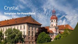  Presentation with czech republic - Presentation design with roudnice-nad-labem-castle-northern background and a  colored foreground
