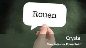  Presentation with bubble - Beautiful slide deck featuring rouen written in a speech backdrop and a  colored foreground