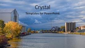  Presentation with detroit - PPT layouts having rouge river detroit michigan background and a light blue colored foreground