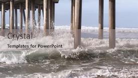  Presentation with movement - Presentation design enhanced with rough-day-at-the-beach background and a light gray colored foreground