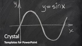  Presentation with rough - Beautiful presentation theme featuring rough graph of sine function backdrop and a dark gray colored foreground
