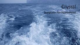  Presentation with ocean ship - Colorful PPT layouts enhanced with rough ocean - boat ship wake with san backdrop and a teal colored foreground