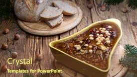  Presentation with hazelnuts - PPT layouts enhanced with rough-pate-with-hazelnuts background and a tawny brown colored foreground
