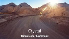  Presentation with rough - Presentation theme with rough-road-in-death-valley and a  colored foreground