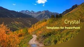  Presentation with rough - Cool new slide set with rough road to ophir pass in colorado backdrop and a tawny brown colored foreground