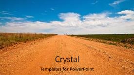  Presentation with south africa - Beautiful presentation theme featuring rough road with red sand backdrop and a gold colored foreground