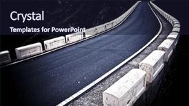  Presentation with light colors - Slides with rough roads - lonely winding road dramatic colors background and a wine colored foreground