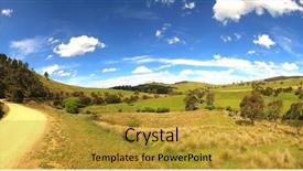  Presentation with falls - PPT theme with rough roads - road to victoria falls background and a gold colored foreground