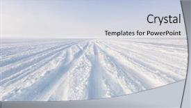  Presentation with tracks - Beautiful slides featuring rough roads - tracks leading into the horizon backdrop and a lemonade colored foreground