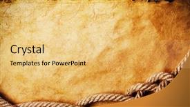  Presentation with aged paper - Audience pleasing slides consisting of rough sea - aged rope on the old backdrop and a yellow colored foreground