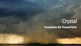  Presentation with storm - Presentation theme enhanced with rough sea - beginning of the storm photo background and a dark gray colored foreground