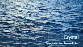  Presentation with sea water - Amazing PPT theme having rough sea - light reflected on the water backdrop and a ocean colored foreground