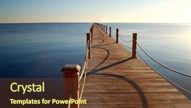  Presentation with rough - Audience pleasing slides consisting of rough sea - marine pier backdrop and a  colored foreground