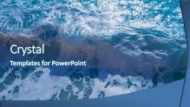  Presentation with ocean wave - Audience pleasing slide deck consisting of rough sea - ocean wave close up backdrop and a ocean colored foreground
