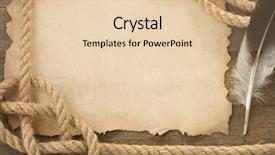  Presentation with old map paper ropes and compass - Presentation featuring rough sea - ropes and feather on old background and a lemonade colored foreground