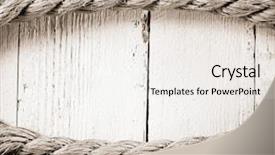  Presentation with ship rope - Cool new PPT theme with rough sea - ship rope on wooden background backdrop and a  colored foreground