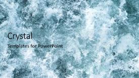  Presentation with splashing - Slide set featuring rough sea - splashing waves shot from directly background and a light blue colored foreground