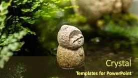  Presentation with rough - Presentation consisting of rough-stone-statue-of-earth background and a tawny brown colored foreground