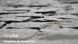  Presentation with rough - Colorful theme enhanced with rough texture of block pavement grey color blurred backdrop and a gray colored foreground