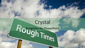  Presentation with rough - Amazing PPT layouts having rough times road sign backdrop and a  colored foreground