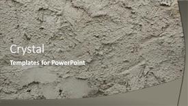  Presentation with rough - Audience pleasing PPT theme consisting of rough-unpainted-concrete-wall-background backdrop and a gray colored foreground