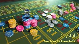  Presentation with roulette - Cool new presentation theme with roulette-casino backdrop and a tawny brown colored foreground