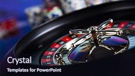  Presentation with roulette - Cool new PPT layouts with roulette in casino and poker backdrop and a wine colored foreground