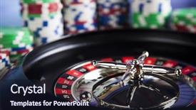  Presentation with poker chips - Beautiful presentation design featuring roulette in casino and poker backdrop and a wine colored foreground