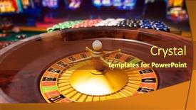  Presentation with roulette - Slides enhanced with roulette-table-close-up background and a tawny brown colored foreground