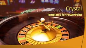  Presentation with roulette - Colorful theme enhanced with roulette-table-close-up backdrop and a tawny brown colored foreground
